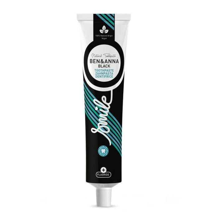 Pastă de dinți Ben&Anna Black cu fluor, cu cărbune activ, 75 ml