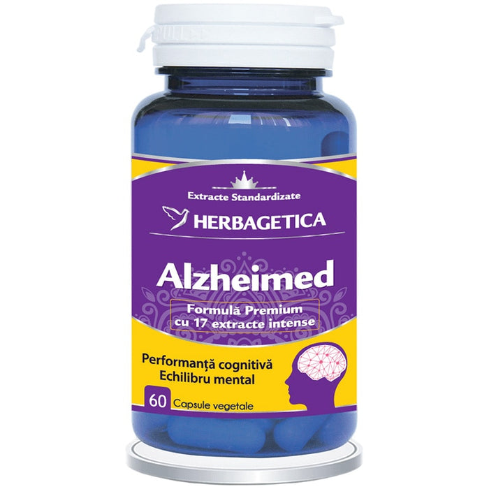 Supliment alimentar Herbagetica Alzheimed, 60 capsule vegetale