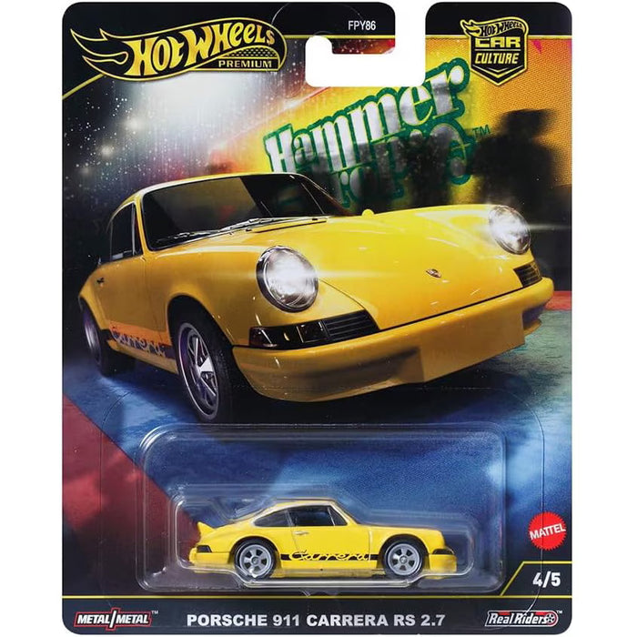 Mașinuță Mattel Hot Wheels Car Culture, Porsche 911 Carrera RS 2.7, Metal/Metal