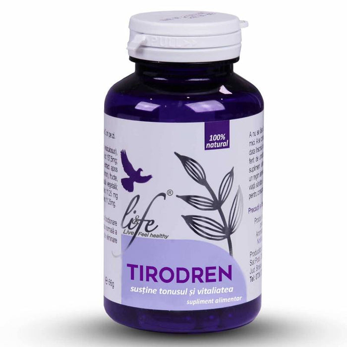 Supliment alimentar DVR Pharm Tirodren, cu spirulină și extracte de plante, 60 capsule