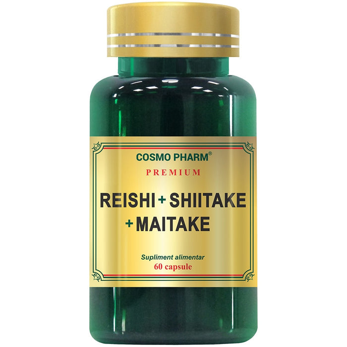 Supliment alimentar Premium Reishi Shiitake Maitake, 60 capsule