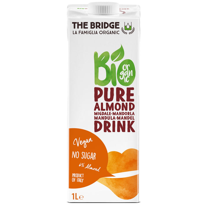 Băutură vegetală The Bridge din migdale, 6%, fără zahăr, 1 l