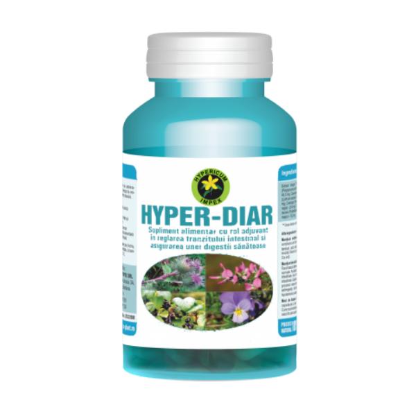 Supliment alimentar, Hypericum, Hyper-Diar, 60 capsule, extracte din plante