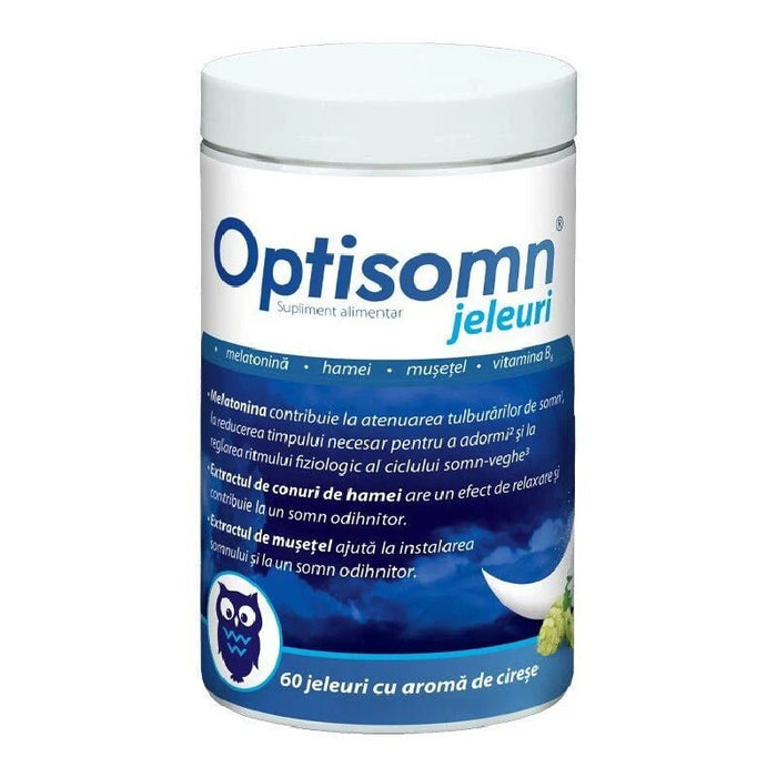 Supliment alimentar Zdrovit Optisomn, aromă de cireșe, 60 jeleuri