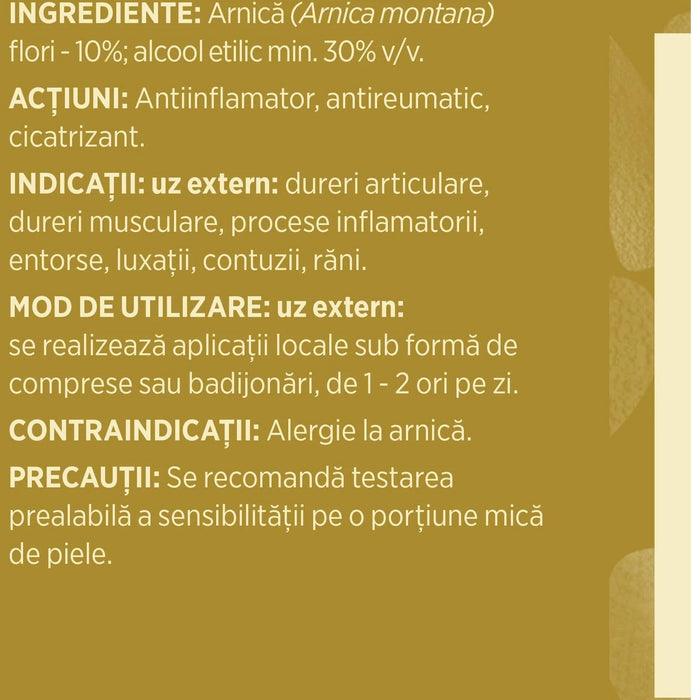 Tinctură de arnică Faunus Plant, 200 ml