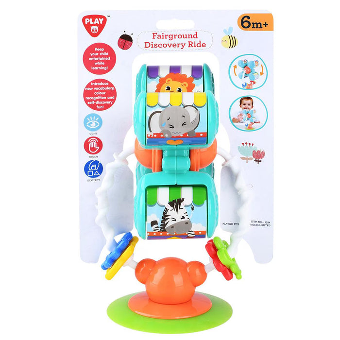 Jucărie de activitate PlayGo Fairground Discovery Ride, carusel cu animăluțe, 6+ luni