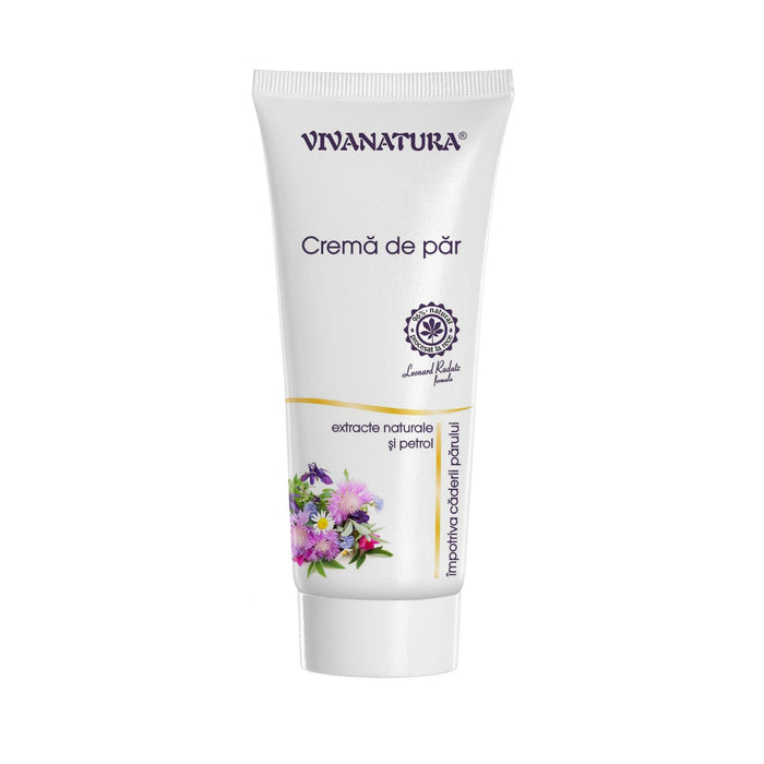 Cremă de păr VivaNatura cu extracte naturale și petrol, 75 ml
