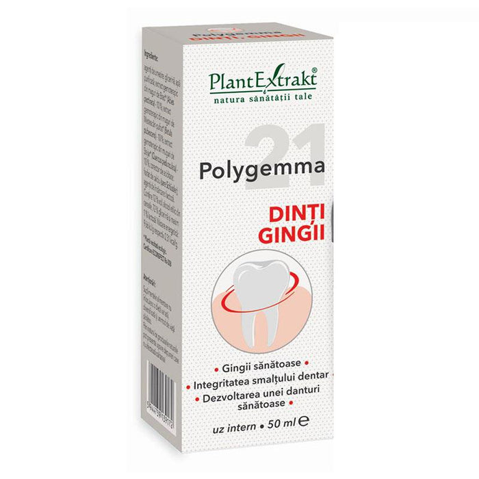 Supliment alimentar PlantExtrakt Polygemma 21 Dinți și gingii, soluție orală, 50 ml