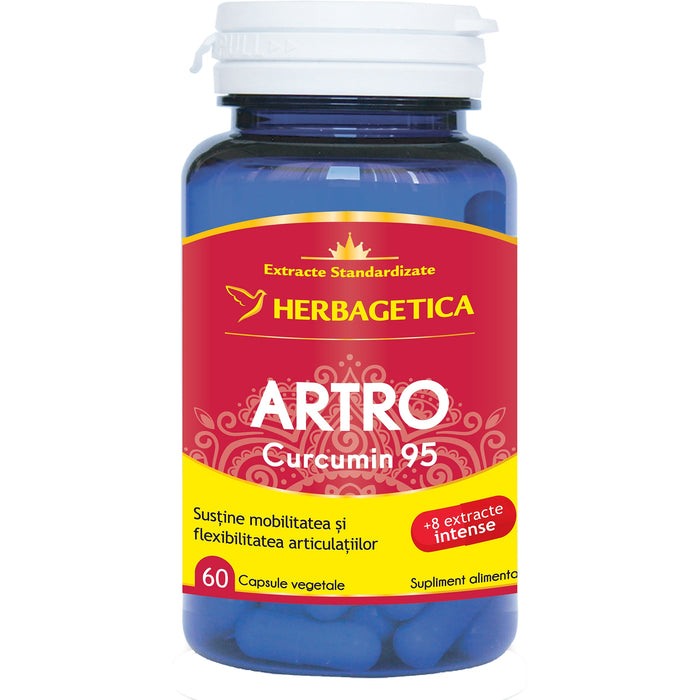 Supliment alimentar Herbagetica Artro Curcumin 95, 60 capsule vegetale