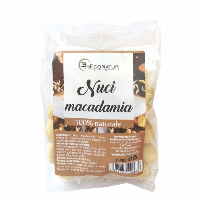 Nuci macadamia Econatur, 100% naturale, 150 g