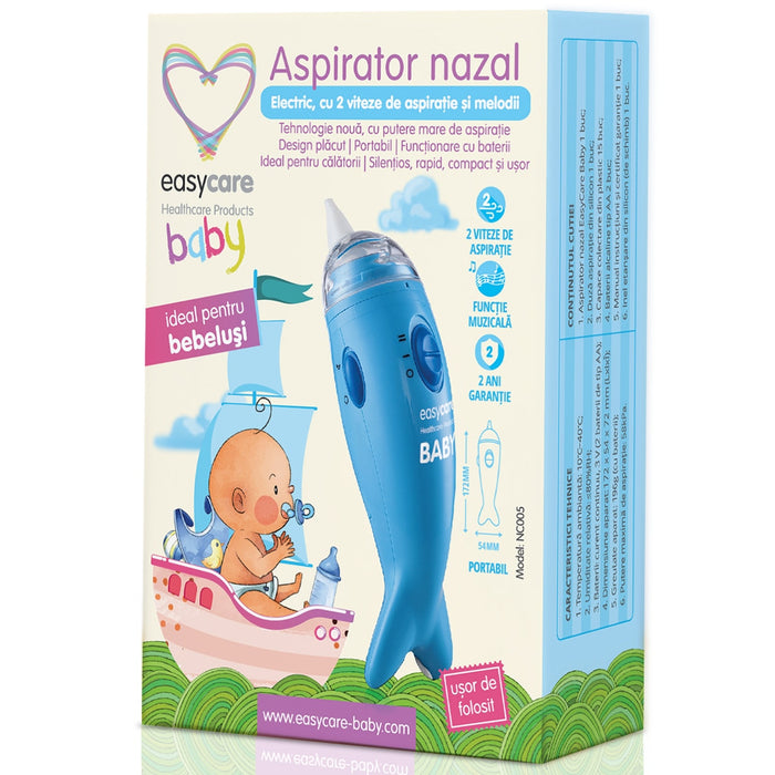 Aspirator nazal electric EASYCARE, muzical, 2 trepte de putere, 1 bucată