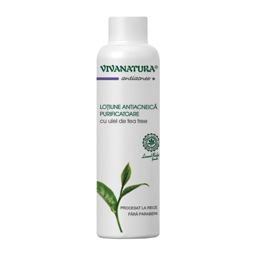 Loțiune purificatoare pentru ten VivaNatura, cu ulei de tea tree, 150 ml