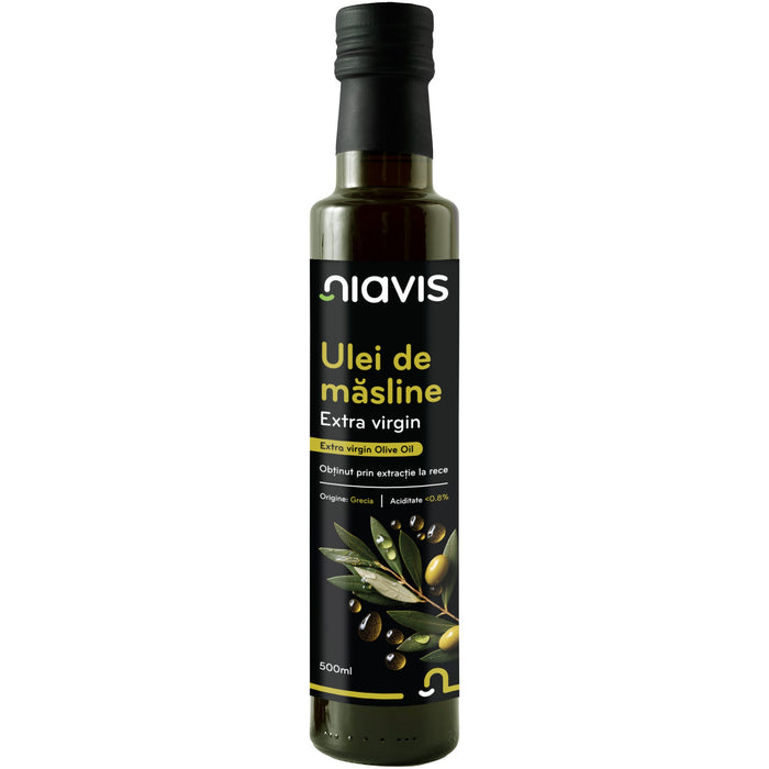 Ulei de măsline Niavis Extra Virgin, obținut prin extracție la rece, 500 ml