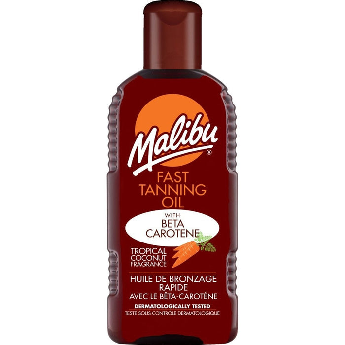 Ulei de corp, Malibu Fast Tanning Oil, 200 ml, beta-caroten, ulei de cocos