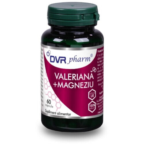 Supliment alimentar DVR Pharm Valeriană + Magneziu, 60 capsule