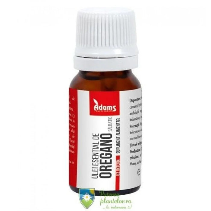 Ulei esențial Adams Vision de oregano, pentru uz intern, 10 ml