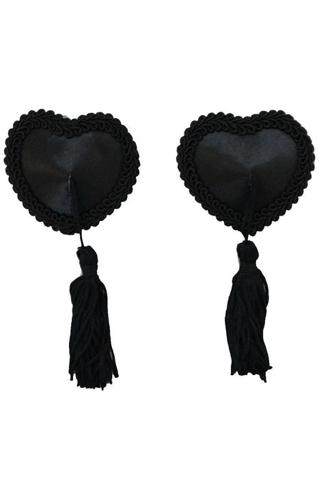 Accesorii Sâni Satin Livco Corsetti Model 1, Negru, Inimioară