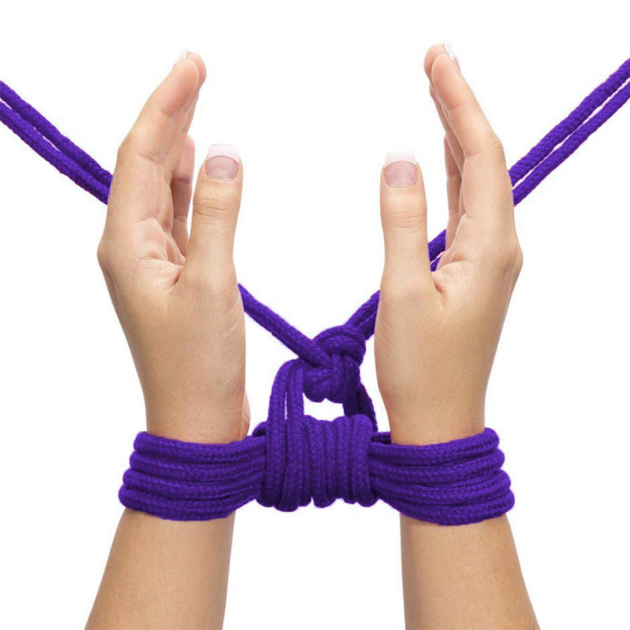 Sfoară bondage, Lovetoy, bumbac moale, mov, 10 m