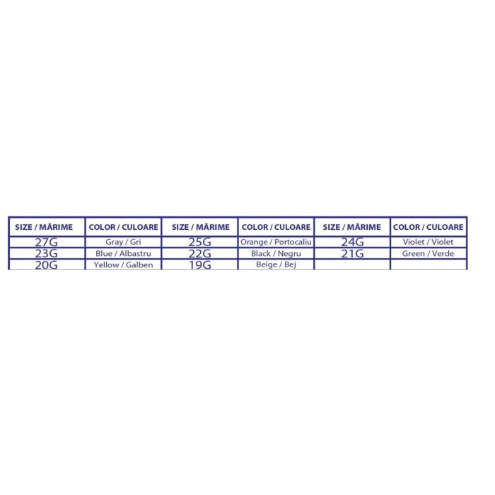 Microperfuzoare Prima, tip fluturaș, 20G, galbene, sterile, 100 bucăți