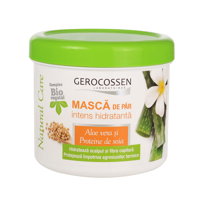 Mască de păr Gerocossen Natural Care, intens hidratantă cu aloe vera și proteine de soia, 450 ml