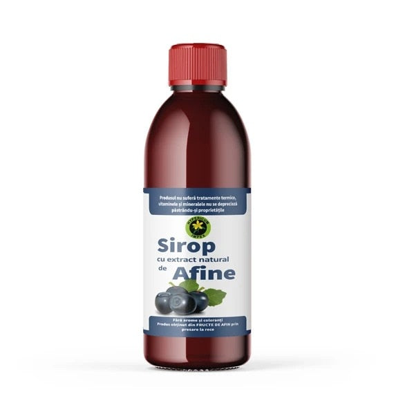 Supliment alimentar Hypericum Impex Sirop de afine, cu extract de afin de pădure, 500 ml