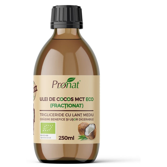 Ulei MCT de cocos Pronat, fractionat, ecologic, 250 ml