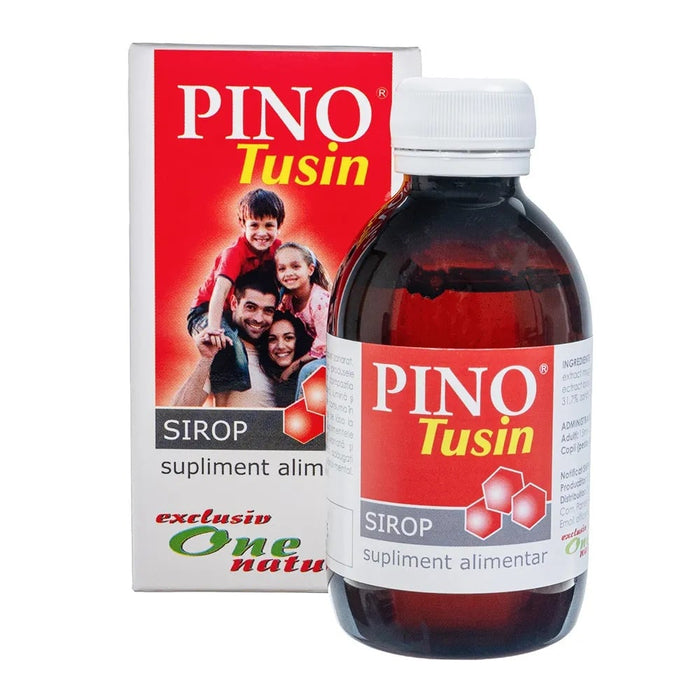 Sirop supliment alimentar Onedia Pino Tusin, cu muguri de pin și cimbrișor, 200 ml