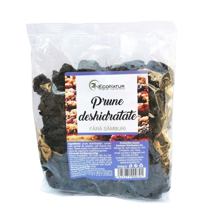 Prune uscate EcoNatur, fără sâmburi, 500 g