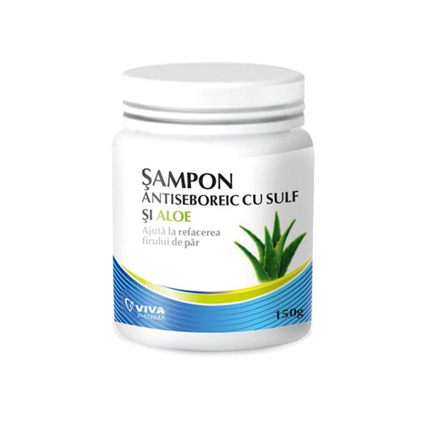 Șampon antiseboreic solid Viva Pharma cu aloe și sulf, 150 g