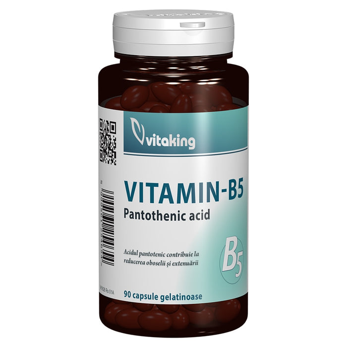Supliment alimentar Vitaking Acid pantotenic B5, 200 mg, 90 capsule