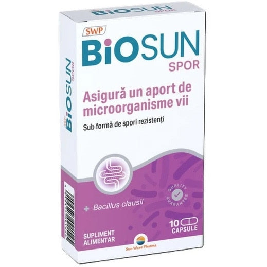 Supliment alimentar Sun Wave Pharma BioSun Spor, 10 capsule