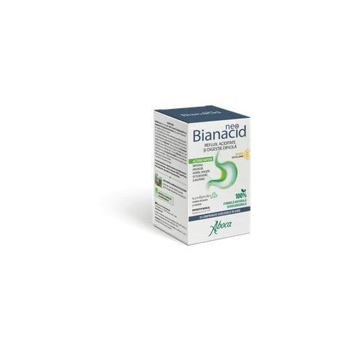 Dispozitiv medical Aboca NeoBianacid, cu aromă de lămâie, 45 comprimate