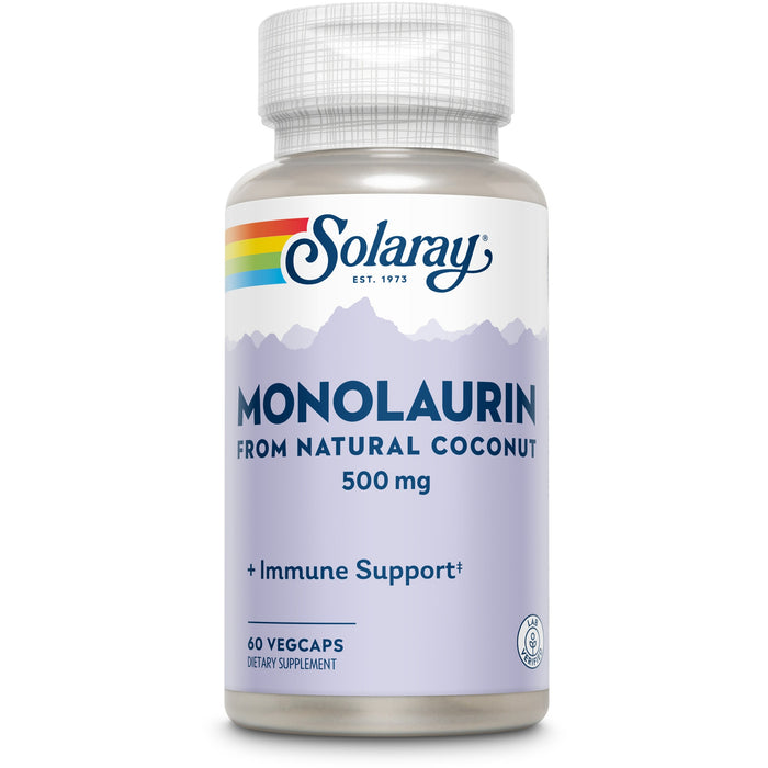 Supliment alimentar Solaray Monolaurin, 500 mg, capsule vegetale, 60 capsule