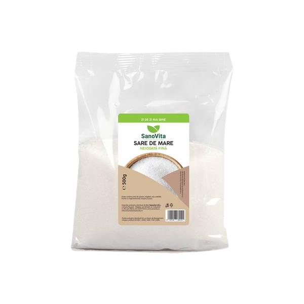 Sare de mare fină neiodată Sano Vita, 500 g