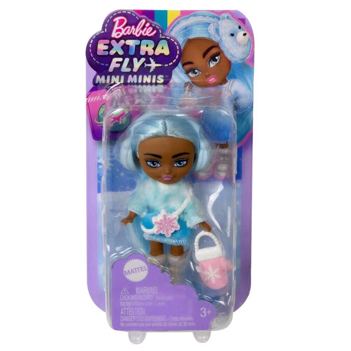 Păpușă Mattel Barbie Extra Fly Mini Minis, păr albastru, 3+ ani