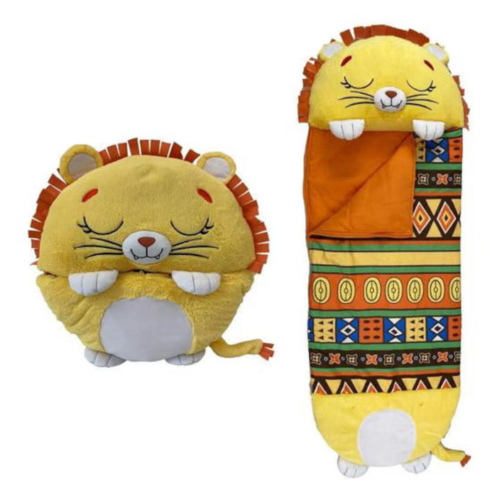 Pernă de pluș cu sac de dormit Unknown Happy Nappers, Leul Lex, 137 cm