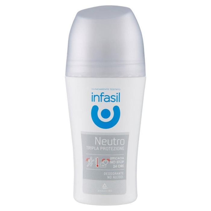 Deodorant Roll-On, Infasil, Tripla Acțiune, 50 ml