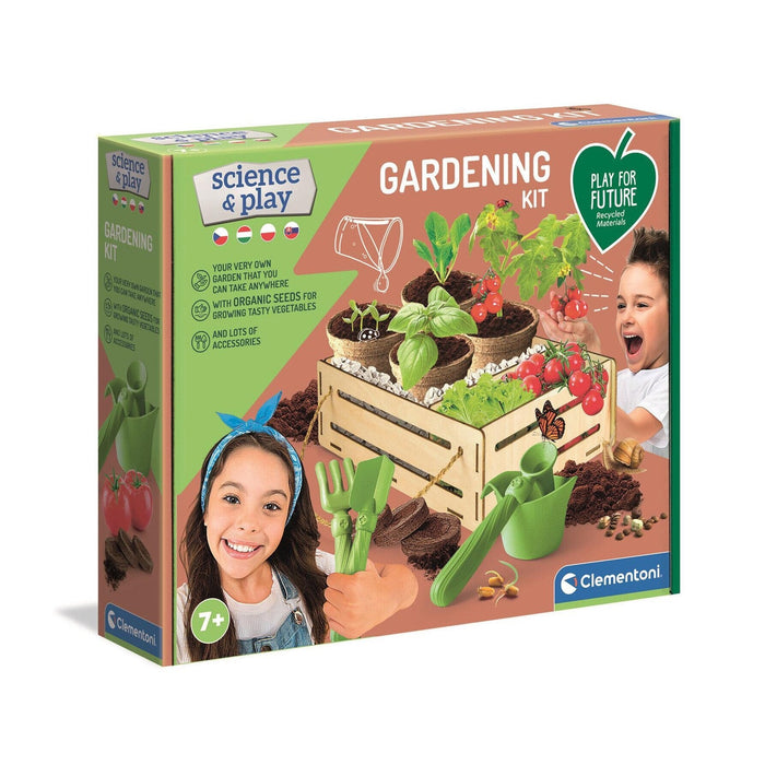 Kit de grădinărit Clementoni Science & Play, Gardening Kit, semințe organice, 7+ ani