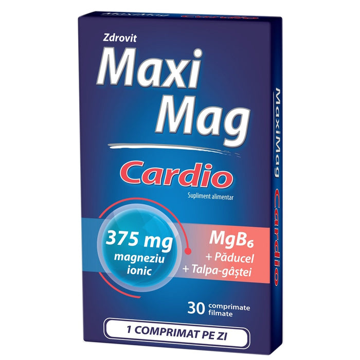 Supliment alimentar Zdrovit MaxiMag Cardio, 375 mg magneziu ionic, 30 comprimate filmate