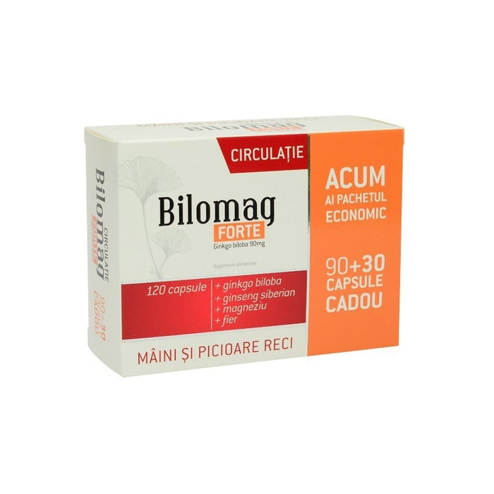Supliment alimentar Zdrovit Bilomag Forte Circulație, cu ginkgo biloba și ginseng siberian, 120 capsule