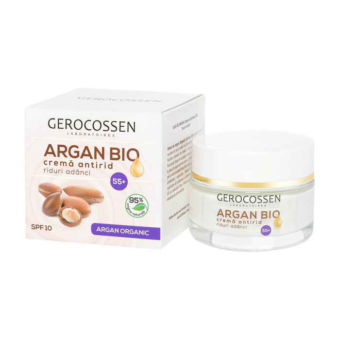 Cremă de față Gerocossen Argan Bio antirid pentru ten matur 55+, 50 ml