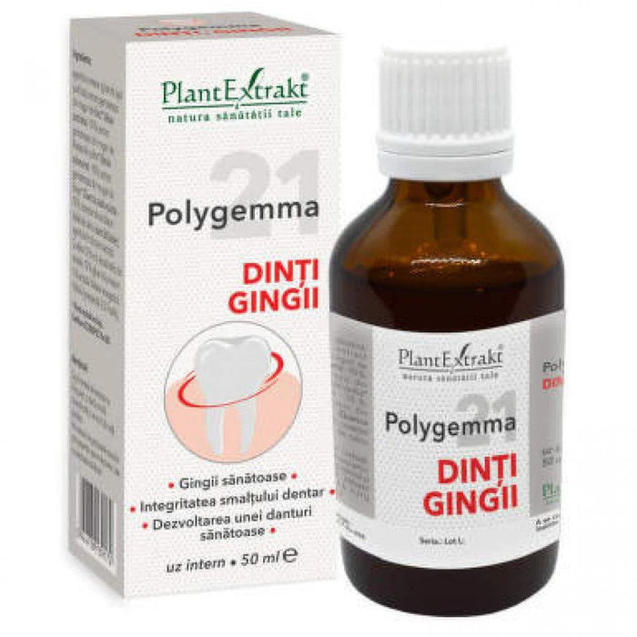 Supliment alimentar PlantExtrakt Polygemma 21 Dinți și gingii, soluție orală, 50 ml