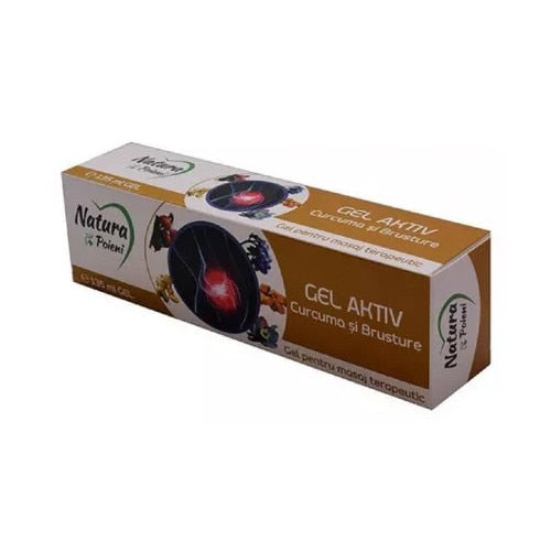 Gel pentru masaj Natura Plant Gel Activ cu Curcuma și Brusture, 135 ml