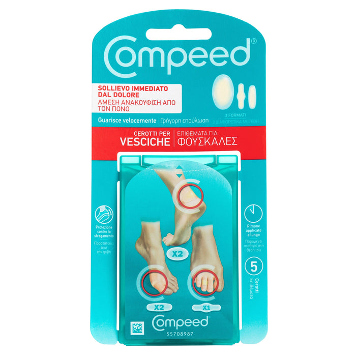 Plasturi pentru bășici Compeed Mix, 3 formate, 5 bucăți