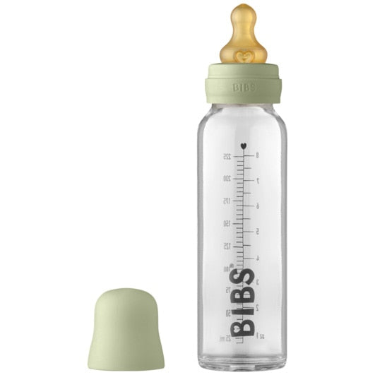 Biberon, Bibs, sticlă borosilicată, 225 ml, sage