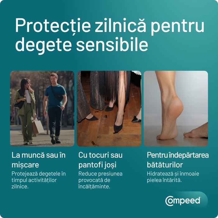 Plasturi pentru bătături profunde interdigitale Compeed, 10 bucăți