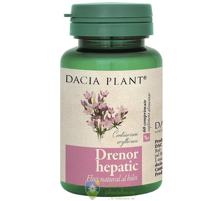 Supliment alimentar Dacia Plant Drenor Hepatic, 60 comprimate