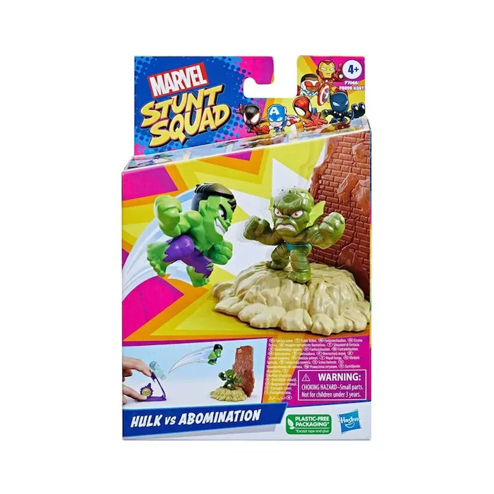 Set de 2 figurine Hasbro Marvel Stunt Squad, Hulk vs Abomination, 4+ ani