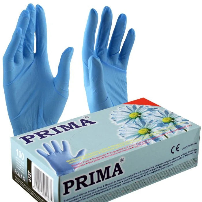 Mănuși de examinare Prima din nitril, nepudrate, mărimea XS, 100 bucăți