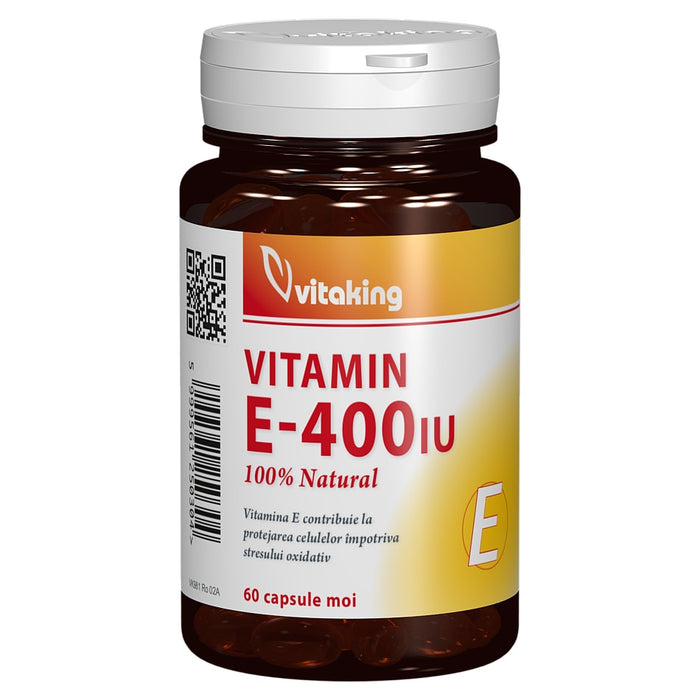 Supliment alimentar Vitaking Vitamina E naturală 400 UI, 60 capsule moi